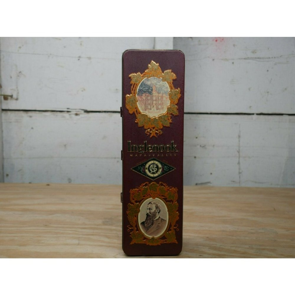Inglenook Wine Napa Valley Hinged Lid Tin - 14" x 5" x 5"